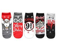 Harry Potter Damen Hedwig Marauders Map Platform 9 3/4 5er-Pack Knöchelsocken, Mehrfarbig/Meereswellen (Ocean Tides), 36.5-43 EU