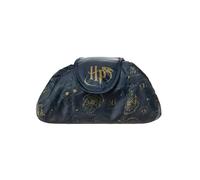 Harry Potter Damen Schminktasche | Marineblaue Damen-Kosmetiktasche mit Hogwarts-Logo im Allover-Print | Reise-Kosmetiketui fur Erwachsene und Jugendliche