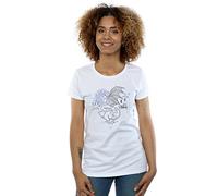 Harry Potter Damen Thestral Line Art T-Shirt Weiß X-Large