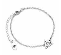 HARRY POTTER Charm-Armband aus Sterlingsilber mit Heiligtümer des Todes, Einheitsgröße, Sterling-Silber
