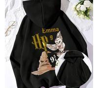 Harry Potter, die weiße Eule, die Post ausliefert, das Motiv des sprechenden Huts von Hogwarts und der Aufdruck der Gleisnummer 9¾, überschnittene Sch