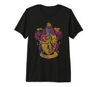Harry Potter Distressed Gryffindor Crest Premium T-Shirt