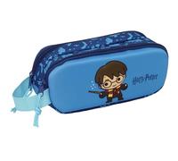 Harry Potter - Doppeltes Federmäppchen für Kinder, ideal für Kinder im Schulalter, bequem und vielseitig, Qualität und Widerstandsfähigkeit, 21 x 6 x 8 cm