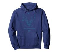 Harry Potter Expecto Patronum Deathly Hollows Pullover Hoodie, Unisex für Erwachsene, Marineblau, S