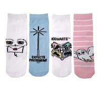 Harry Potter Socken für Damen - Hedwig Hogwarts Frauen Sneaker Strümpfe (4er Pack) (DE/NL/SE/PL, Numerisch, 35, 38, Regular, Regular)