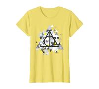 Harry Potter Geometrical Deathly Hallows T-Shirt, Damen, Gelb, 3XL