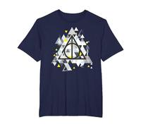 Harry Potter Geometrical Deathly Hallows T-Shirt, Herren Große Größen, Marineblau, 5X Tall