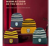 Harry Potter gestrickte Mütze, Hogwarts Gryffindor & Slytherin Unisex Cosplay Beanie, warme gestrickte Mütze für Herbst/Winter, für Weihnachten
