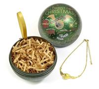 The Carat Shop Harry Potter Offizielle Weihnachtskugel mit goldenem Schnatz-Armband