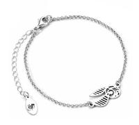 HARRY POTTER Charm-Armband aus Sterlingsilber mit goldenem Schnatz, Einheitsgröße, Sterling-Silber