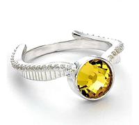 Harry Potter Goldener Schnatzring aus Sterlingsilber mit Kristallen, Größe XL - XL, One Size, Sterling Silber, Kristall