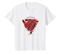 Harry Potter Gryffindor Bravery Courage Determination T-Shirt, Kinder, Weiß, 98