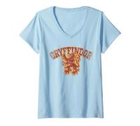 Harry Potter Gryffindor Sport Emblem T-Shirt mit V-Ausschnitt