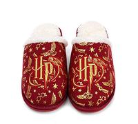 Harry Potter Hausschuhe für Mädchen | Flauschige Hausschuhe für Kinder, Merchandise-Geschenke für Sie | Magische rotgoldene Hedwig Glasses Stars Slip-on-Slipper