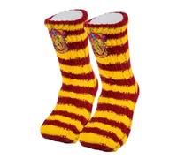 Harry Potter Haussocken - Gryffindor-Wappen rot-gelb gestreift - kuschelige Stoppersocken - HP Geschenke für Damen Erwachsene Teenager Frauen Mädchen