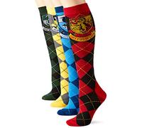 Harry Potter Hauswappen Argyle Juniors/Damen 4er Pack Kniestrümpfe