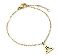 Harry Potter Heiligtümer des Todes Edelstahl Goldkette Armband, Einheitsgröße, Edelstahl, Kein Edelstein