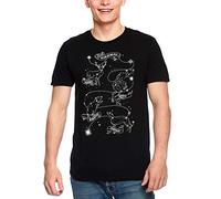 Harry Potter Herren T-Shirt Marauders Astrology Rumtreiber Sternbilder Baumwolle schwarz - M