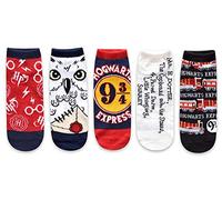 Harry Potter Hogwarts Express Hedwig Juniors/Damen Knöchelsocken, Größe 37-44, 5 Stück