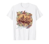 Harry Potter Hogwarts Floral Wreath T-Shirt, Herren, Weiß, 5XL