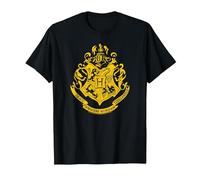 Harry Potter Hogwarts Golden Crest T Shirt T-Shirt, Herren, Schwarz, XXL