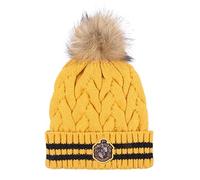 Harry Potter Hogwarts Mütze für Kinder, Jugendliche und Erwachsene - Hufflepuff Winter-Accessoire in Gelb