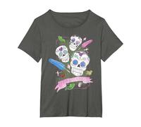 Harry Potter Honeydukes Sugar Skulls T-Shirt, Damen Große Größen, Anthrazit, 2X