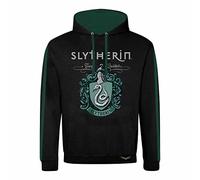 Harry Potter Hoodie für Erwachsene | Schwarz, Slytherin Sweatshirt für Herren, Damen | Offizielles Merchandise, Schwarz, S