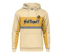 Harry Potter Hoodie mit Team Hufflepuff Block Motiv für Herren Damen Unisex Baumwolle Creme - XL