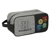 Harry Potter House of Champions - Mittelgroßer Schuhschrank, Mehrzweck, für Sport, Überschule, Fußball, bequem und vielseitig, 29 x 14 x 15 cm, Grau meliert/Schwarz