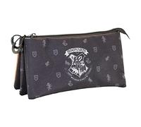 Harry Potter Howgarts-FAN Dreifach Federmäppchen, Schwarz