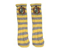 Harry Potter Hufflepuff-Haussocken mit Kunstfellfutter, rutschfest, warm und bequem, Hogwarts-Haussocken für Damen und Herren, Geschenk