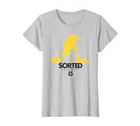 Harry Potter Hufflepuff Sorted T-Shirt, Damen, Silber, M