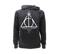 Harry Potter Kapuzenpulli Hoodie Sweatshirt HEILIGTÜMER des TODES Waffen - 100% Offiziell Warner BROS (L Large)