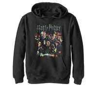 Harry Potter Kapuzenpullover für Kinder, Heiligtümer des Todes, Hogwarts-Club-Jugendpullover, Schwarz, M