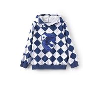 Harry Potter Kapuzenpullover für Kinder, Mädchen, Jungen, Gryffindor, Slytherin, Ravenclau, Hufflepuff, Pullover, Kapuzen-Sweatshirt, Hogwarts-Kleidung, Blau, 11-12 Jahre