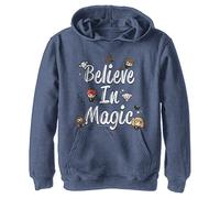 Harry Potter Kids Deathly Hallows Believe in Magic Youth Pullover Hoodie, Marineblau meliert, S