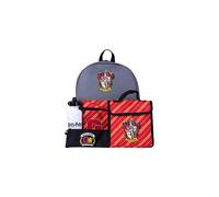 Harry Potter Kinderrucksack, 4-teiliges Schulset, inklusive Lunchtasche, Wasserflasche und Federmäppchen
