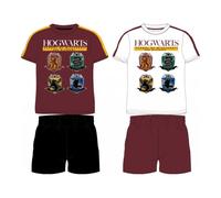Harry Potter Kurz-Pyjama „Hogwarts Houses“ | Kinder | Gr. 104-152