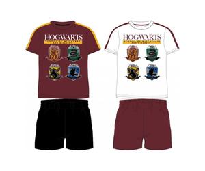 Harry Potter Kurz-Pyjama „Hogwarts Houses“ | Kinder | Gr. 104-152