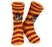 Harry Potter Kuschelsocken Damen, Rutschfeste Socken mit Noppen, Geschenke für Frauen (Orange)