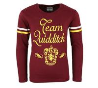 Harry Potter Langarmshirt Kinder Jungen Mädchen 134-164 - Hogwarts Quidditch & Häuser-Logos - Verschiedene Motive - Baumwolle, Muster: HP-Rot-Qui, Bekleidungsgröße: 140