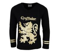 Harry Potter Langarmshirt Kinder Jungen Mädchen 134-164 - Hogwarts Quidditch & Häuser-Logos - Verschiedene Motive - Baumwolle, Muster: HP-Gold-Gry, Bekleidungsgröße: 134