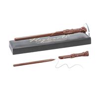 Harry Potter Levitating Wand Pen - Colourful Crest - Magical Desk Accessories, Stationery, & Collectible