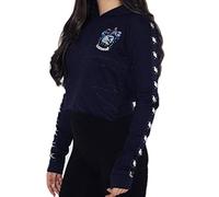Harry Potter Lizenziertes Ravenclaw House Cropped Hoodie Sweatshirt für Damen, navy, 46