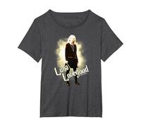 Harry Potter Luna Lovegood Full Body T-Shirt, Damen Große Größen, Anthrazit Meliert, 1X