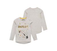 Harry Potter Mädchen Hogwarts Langarm Shirt Grau 128