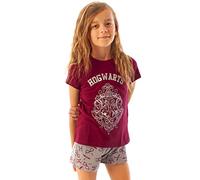 Harry Potter Mädchen Schlafanzug mit Langer Hose - Hogwarts Wappen Pyjama für Kinder