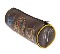 HARRY POTTER Mäppchen mit Reissverschluss (Harry Potter-Logo und Hauswappen) Federmäppchen für Fans - Offizielles Lizenzprodukt