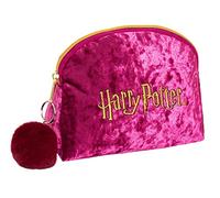 Harry Potter Make-up-Tasche für Damen und Mädchen, Federmäppchen, doppelseitig, Samt, Kosmetiktasche, Reisezubehör, Geschenk, burgunderfarben, Einheitsgröße, Kosmetiktasche